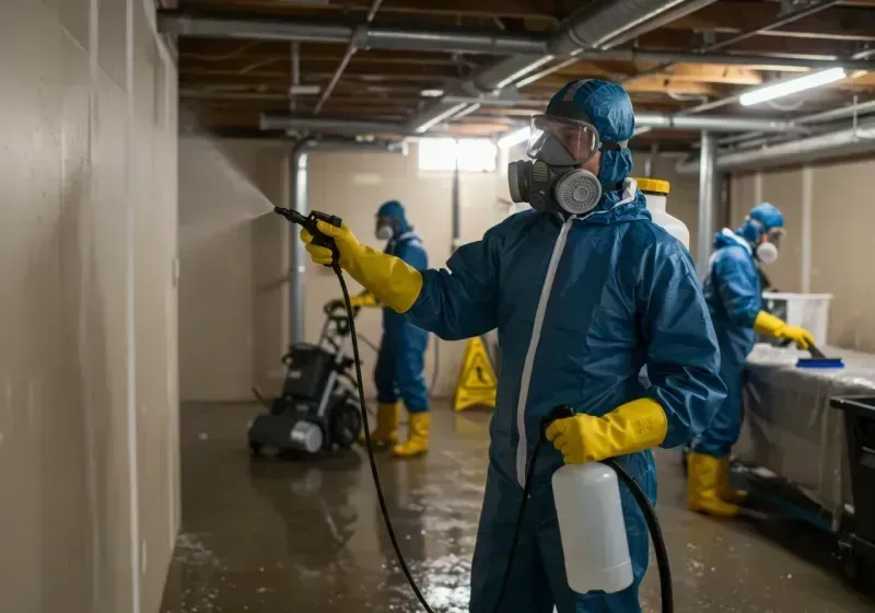 Basement Sanitization and Antimicrobial Treatment process in Riverside, AL