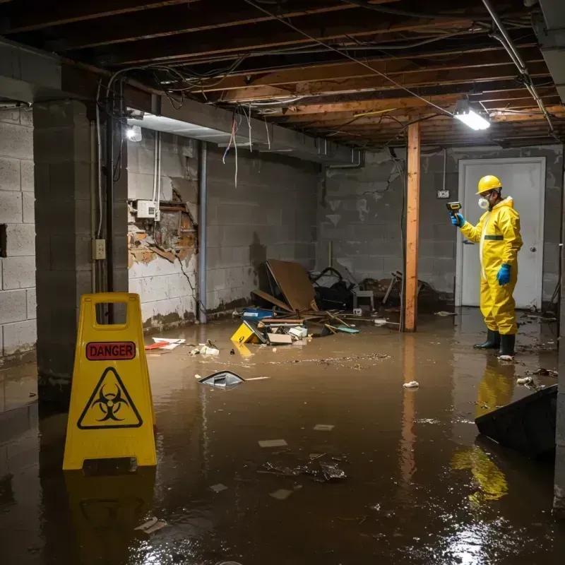 Flooded Basement Electrical Hazard in Riverside, AL Property